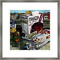 Box Wine With Bread No. 1 Framed Print