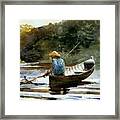 Boy Fishing Framed Print