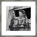 Boy In Coonskin Cap, C.1950s Framed Print