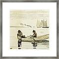 Boys Fishing Framed Print