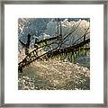 Branch In Rapids Framed Print