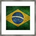 Brazil Flag Framed Print