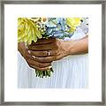 Brides Wedding Ring Framed Print