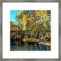 Bridge In Fall Colors Framed Print