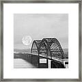 Bridge With Moon Framed Print