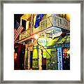 Bright Lights In The French Quarter Framed Print