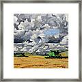 Bringing In The Last Of The Harvest Framed Print