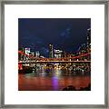 Brisbane Skyline After Dark Framed Print