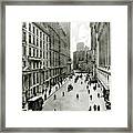 Broad St South Of Wall Street 1911 Framed Print