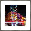 Broadway Lights - Nashville Tennessee Skyline Framed Print