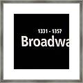 Broadway Framed Print