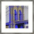 Brooklyn Bridge In Blue Framed Print