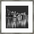 Brooklyn Bridge Reflection Framed Print
