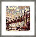 Brooklyn Bridge Watercolor Framed Print
