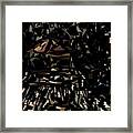 Brown On Black Abstract Framed Print