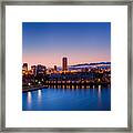 Buffalo Skyline Twilight - Panorama Framed Print