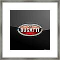 Bugatti - 3 D Badge On Black Framed Print
