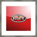 Bugatti - 3 D Badge On Red Framed Print