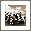 Buick 8 1938 Sedan In Sepia Framed Print