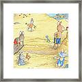 Building Sandcastles -- With Text Framed Print