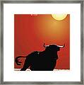 Spanish Bull Run Framed Print