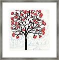 Bullfinches On Ash-tree, Painting Framed Print