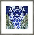 Bunny, Gate And Moon Framed Print