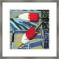 Buoys And Traps Framed Print