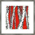 Burch On Red Framed Print