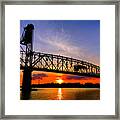Burlington Bristol Bridge Sunset Framed Print