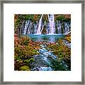 Burney Falls And Creek Framed Print