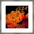 Burning Kiss Of Fire Framed Print