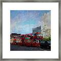 Buses On Westminster Bridge Framed Print