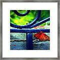 Butterfly At The Gate Framed Print