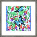 Butterfly Idyll-fuchsias Framed Print