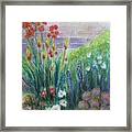 By The Garden Wall Framed Print