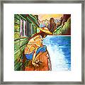 By The River Framed Print