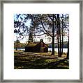 Cabin By The Lake Framed Print