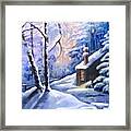 Cabin In The Woods Framed Print