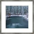 Cabins On The Metolius Framed Print