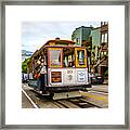 Cable Car In San Francisco Framed Print