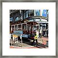 Cable Car Union Square Stop Framed Print