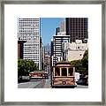 Cable Cars Crossing In San Francisco Framed Print