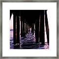 California Pier At Sunset Framed Print