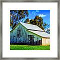 California White Barn Framed Print