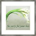 Calla Thoughts Framed Print