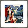 Canadian Pacific - Chateau Lake Louise - Canadian Rockies - Retro Travel Poster - Vintage Poster Framed Print
