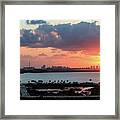 Cancun Mexico - Sunrise Over Cancun Framed Print