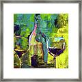 Candle In A Tall Wine Glass By Lisa Kaiser Framed Print