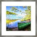 Canoe In Spring Framed Print